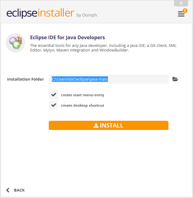 Eclipse - Installeur - Etape 3 Eclipse - Installeur - Etape 3