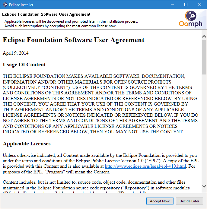 Eclipse - Installeur - Etape 4 Eclipse - Installeur - Etape 4
