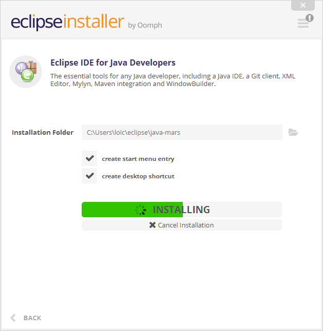 Eclipse - Installeur - Etape 5 Eclipse - Installeur - Etape 5