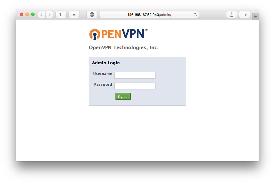 VPN openvpn-as admin login