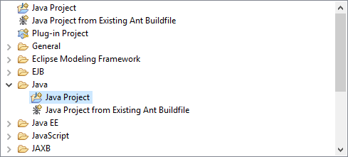 Hibernate - Installer l'ORM sur Eclipse 4 New Java Project