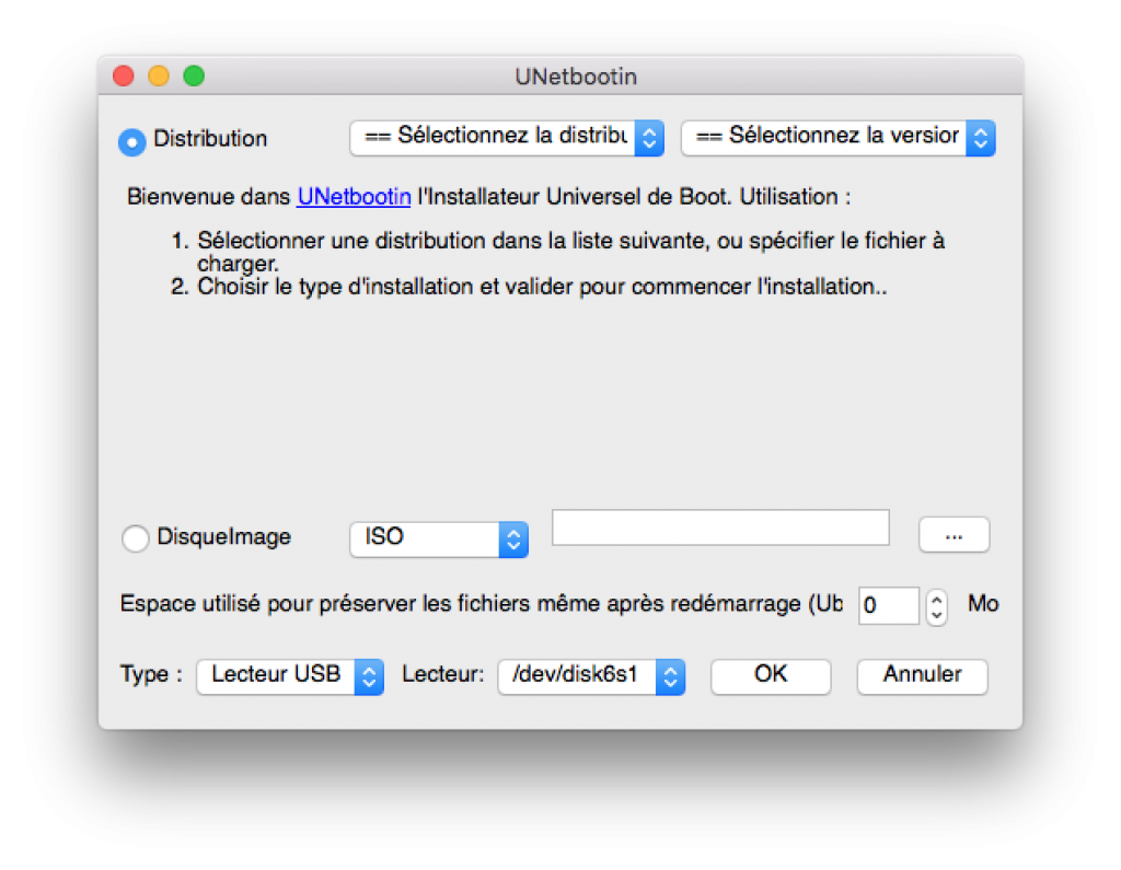 Créer un Live USB de Ubuntu depuis macOS 1 Unetbootin Live USB 1